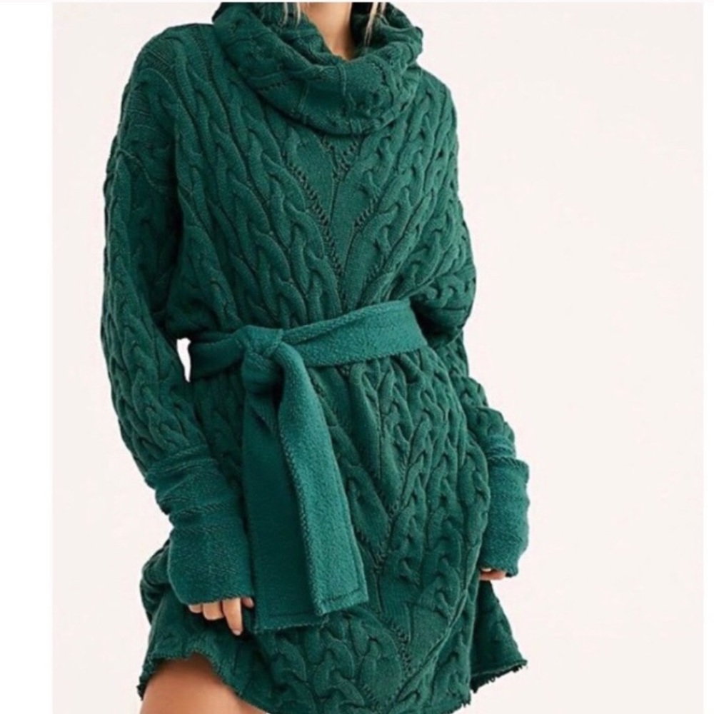 Free People Green Sweaterdress
